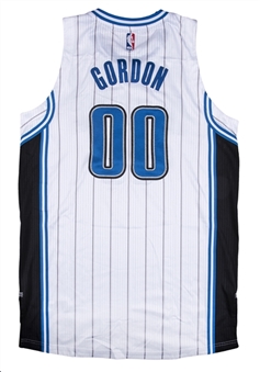 2014 Aaron Gordon NBA Debut Used Orlando Magic #0 Road Jersey Used on 10/28/14 - 11 Pts. (MeiGray)